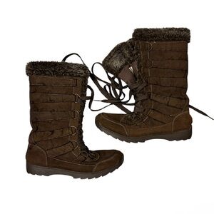 Brown Fur-Lined Women's Boots